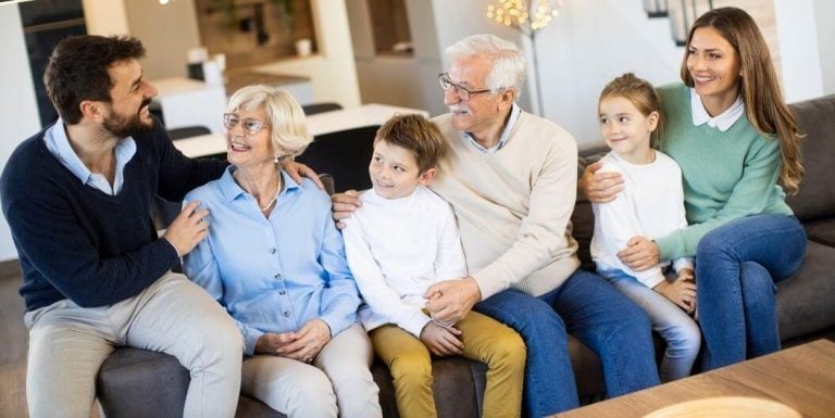 Senior Couple Visited by Their Loved Ones in Assisted Living Communities